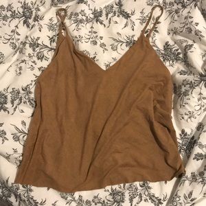 Suede cami tank